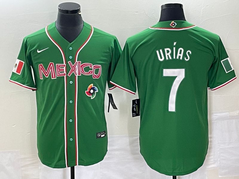 Men 2023 World Cub Mexico #7 Urias Green white Nike MLB Jersey2->more jerseys->MLB Jersey
